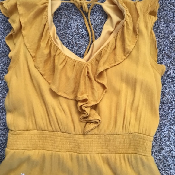 Savanna Jane Mustard Yellow Sleeveless Dress Sz M - Picture 3 of 7